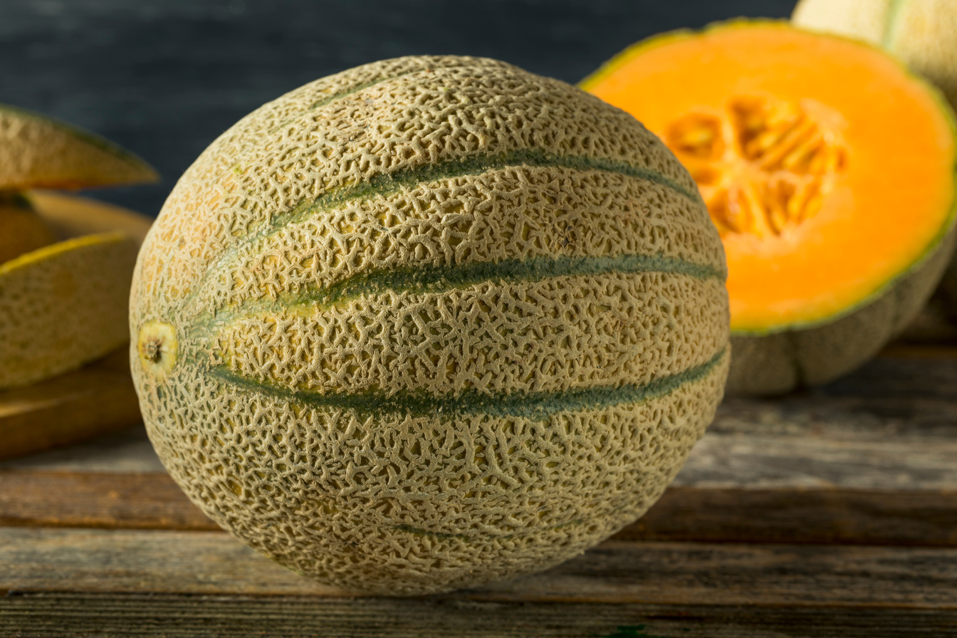 Raw Organic Tuscan Melon Cantaloupe