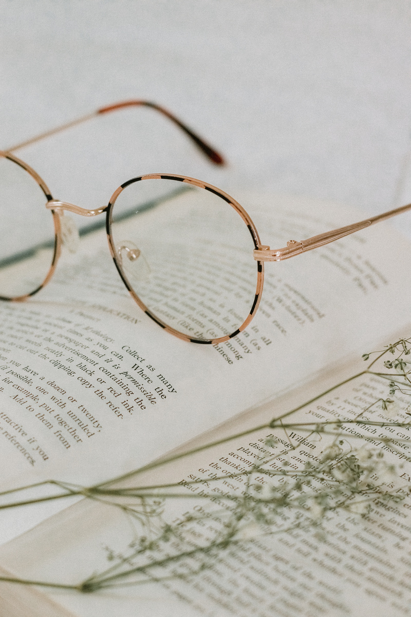 Eyeglasses on a Book 