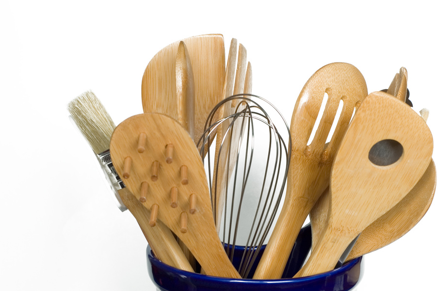 Wooden spoons and other kitchen gadgets